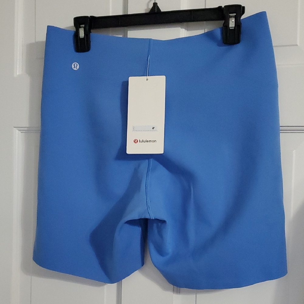 NWT Lululemon Glow Up HR Shorts 6in Sz 14 Pool Blue